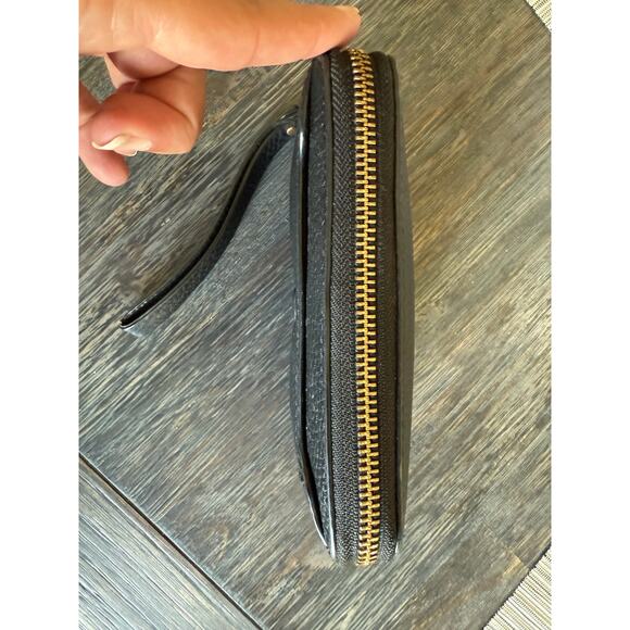 Marc Jacobs Black Leather Wristlet Wallet Designer Card Coin Phone Holder - Picture 3 of 9